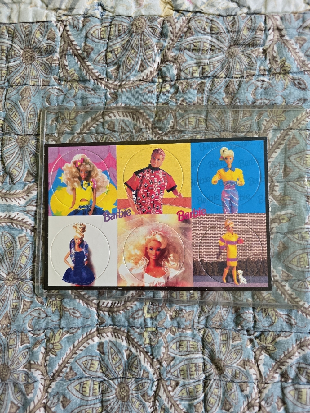 Set of 6 Vintage 1990s Mattel Barbie Pogs NEW Unpunched